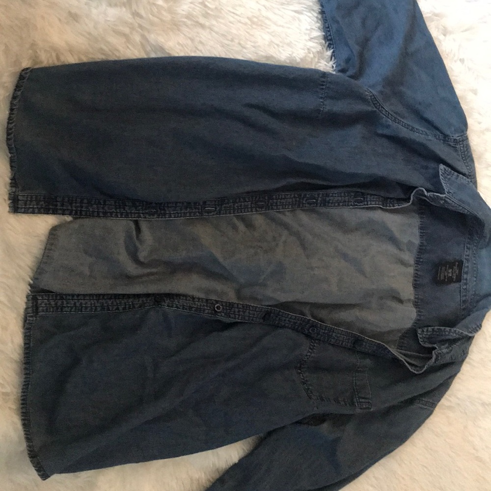 Denim button down